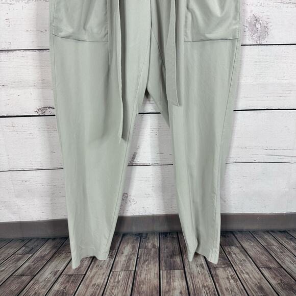 Athleta Pants Womens 8 Gray Skyline Pants Paper Bag Waist Belted Joggers Pull on - Picture 4 of 16